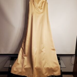 Alexia Designs Size 10 Gold Prom Formal Dress